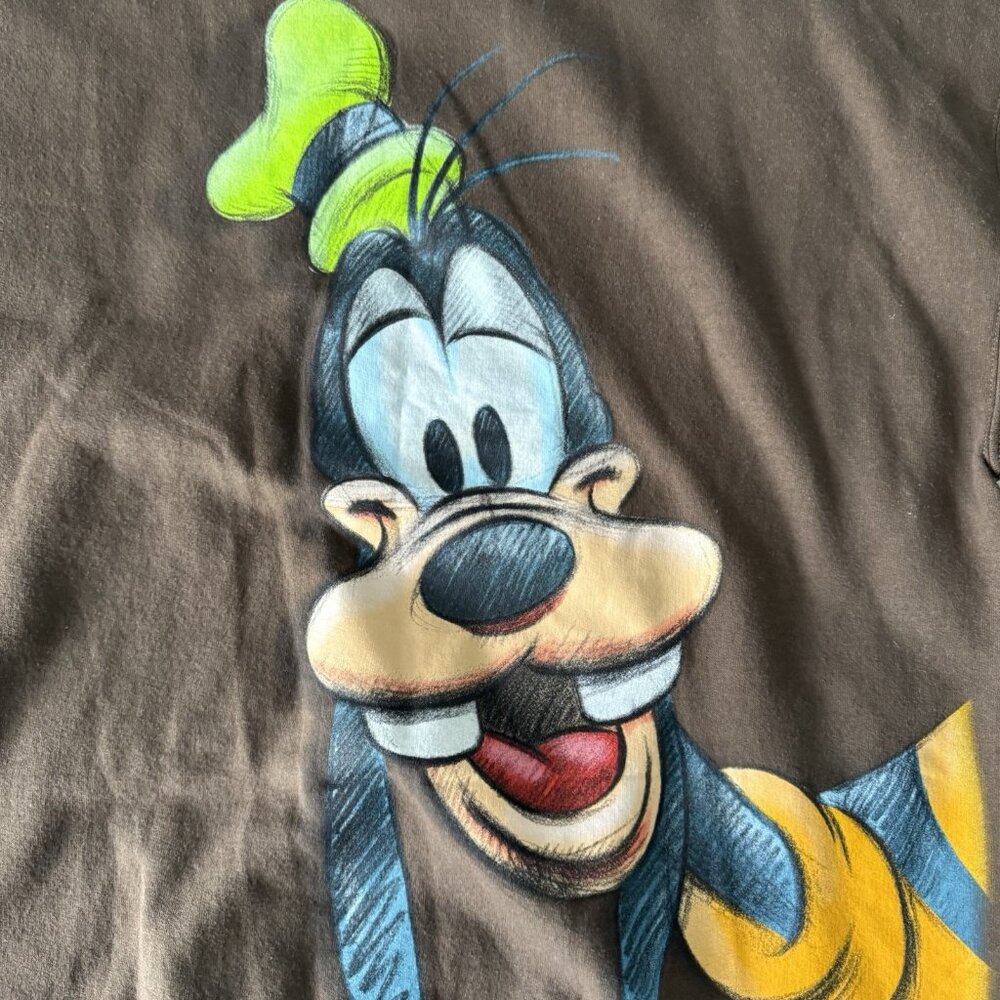 Disneyland Resort Walt Disney World 2XL Goofy Sweatshirt Hanes Brown HTF - Picture 2 of 12